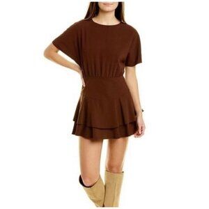 NEW Alice + Olivia 10  Palmira Brown Mini Dress $295